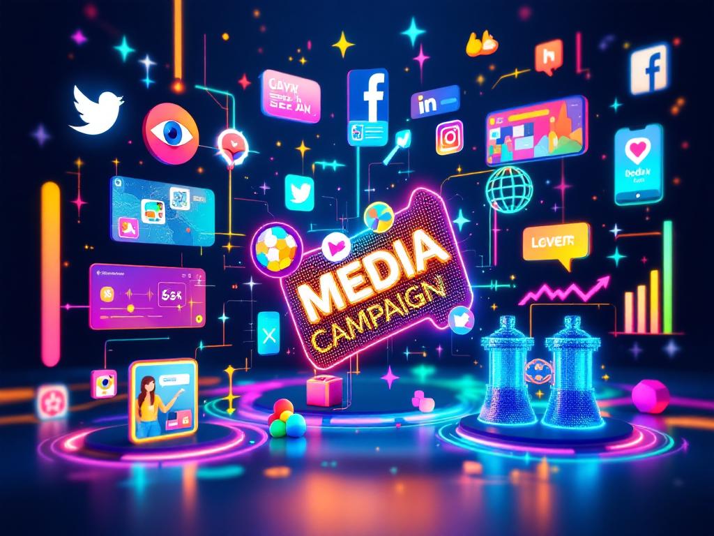 AI-generated promotional content for a media campaign.