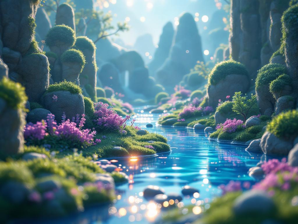 A surreal AI-generated dreamscape for a music video.