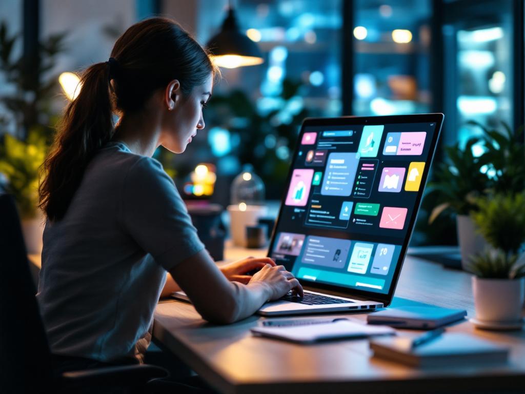 An office scene illustrating the impact of AI writing tools on content creation.