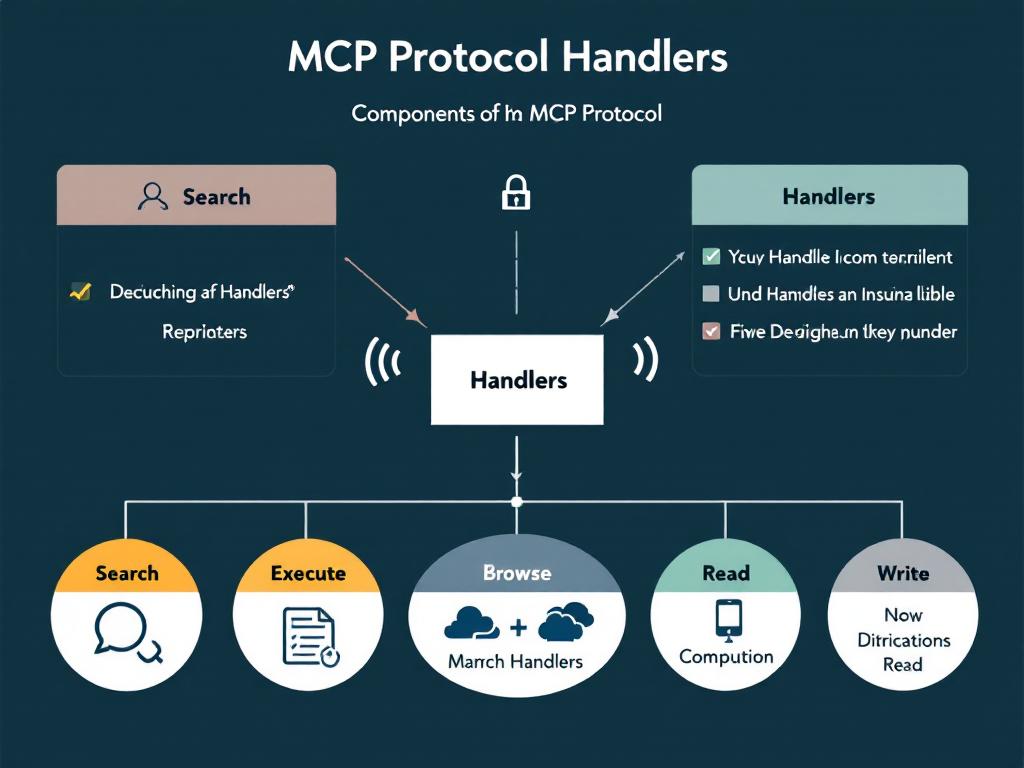 Infographic of MCP protocol components and their functionalities.