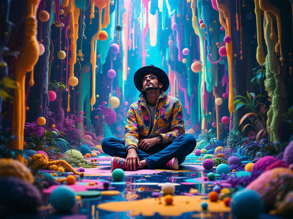 An indie artist leveraging AI to produce a visually striking music video.