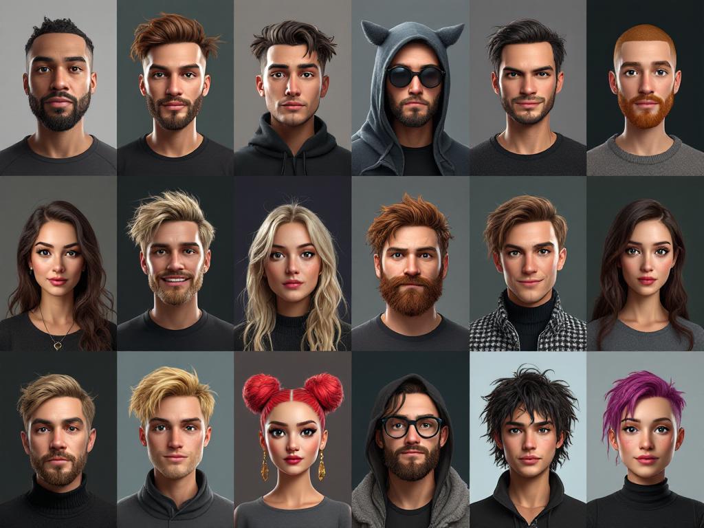 A collection of different AI avatars from Synthesia and Deepbrain AI.