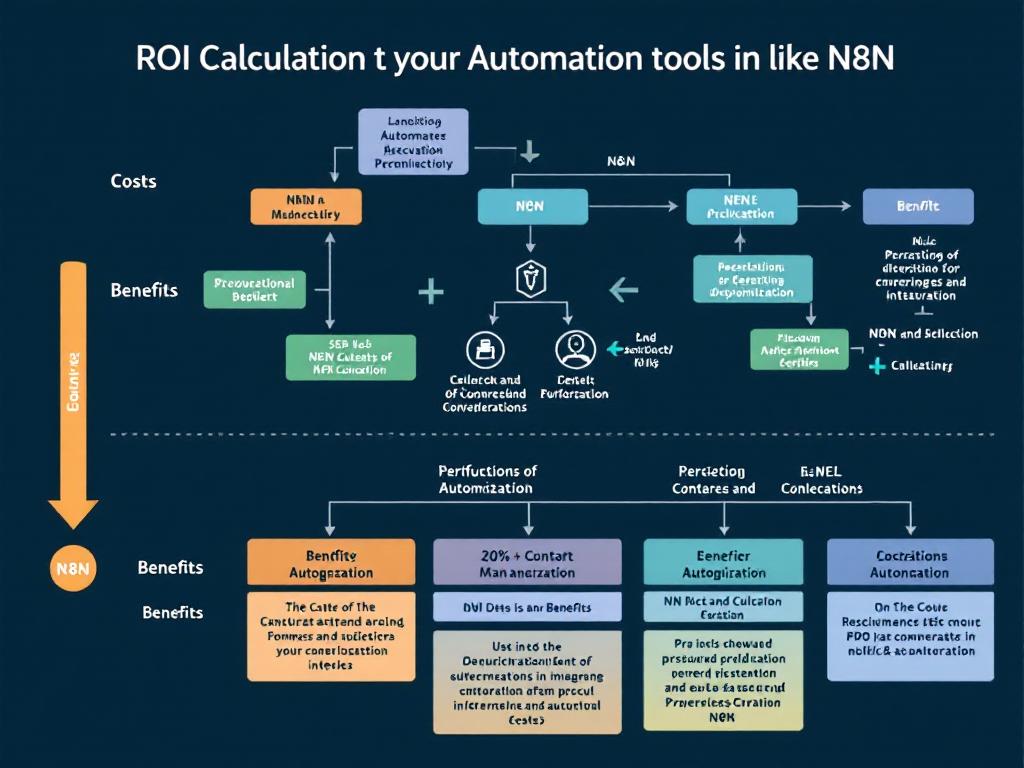 Detailed workflow chart showing the steps for calculating ROI for automation investments.