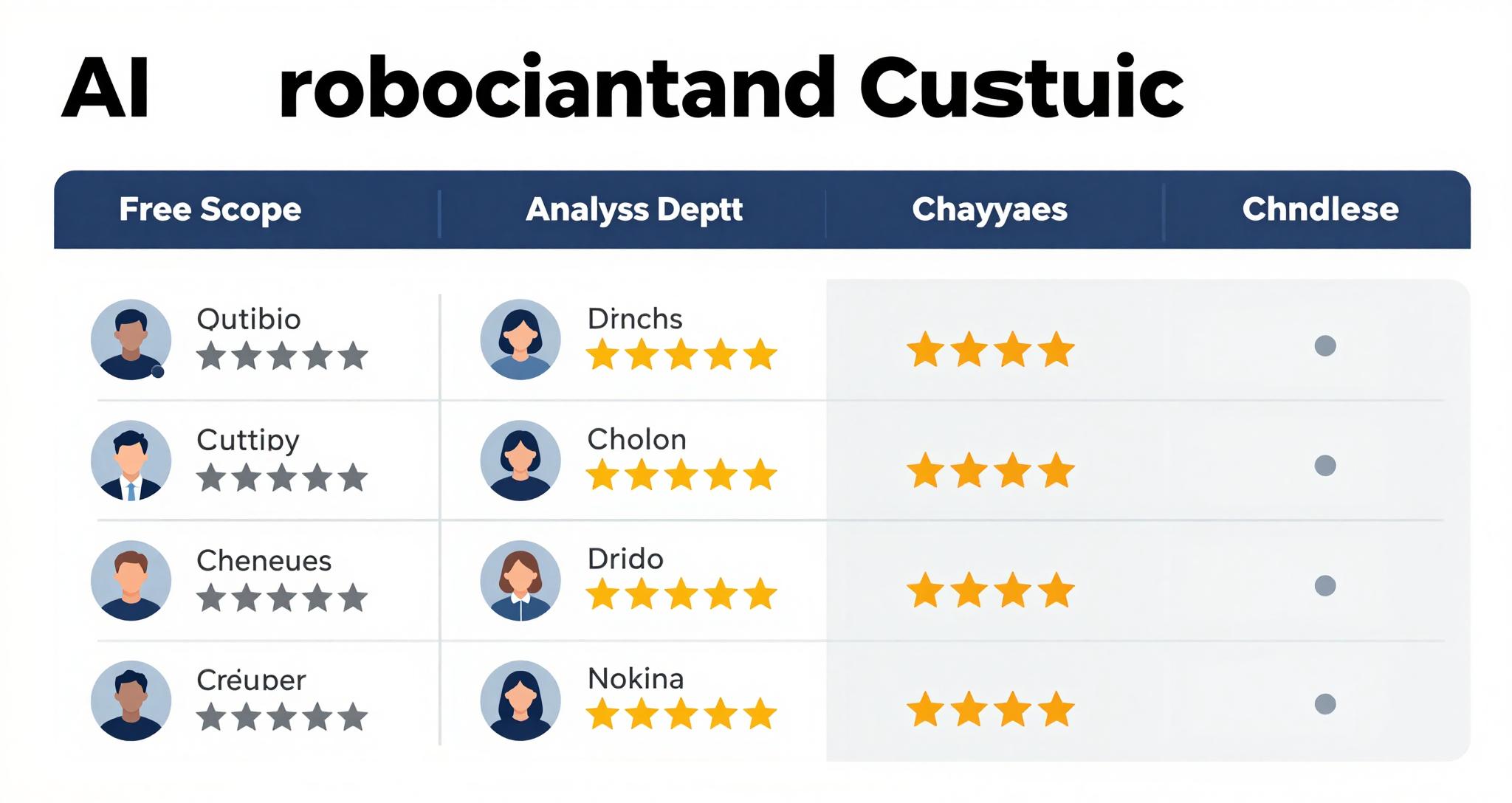 AI 사주팔자 서비스 비교 총정리를 한눈에 보여주는 인포그래픽 표