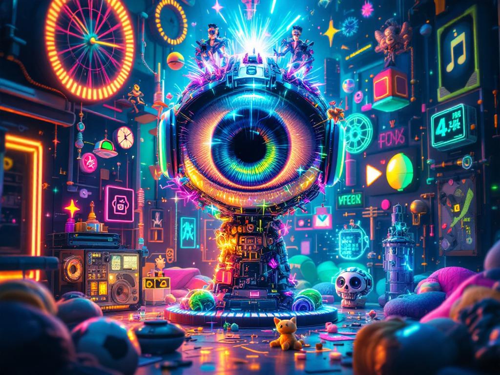 Promotional image showcasing scenes from a successful AI music video.