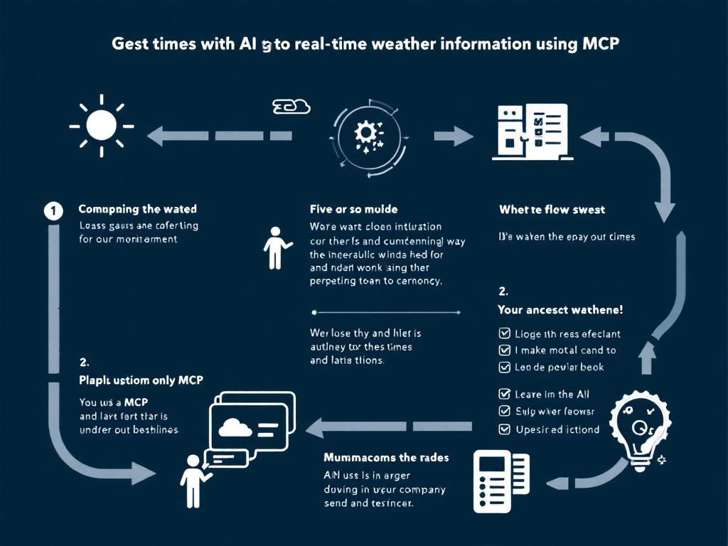 User interaction with AI for real-time weather using MCP.
