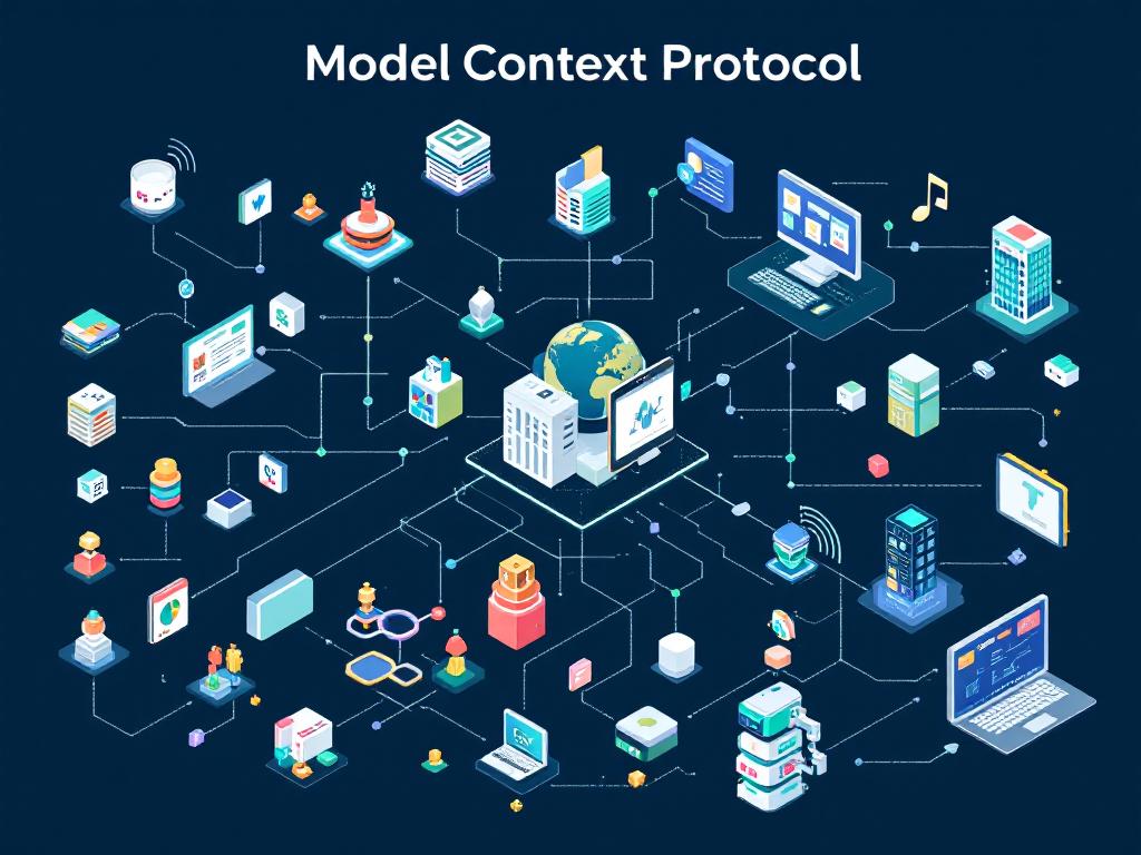 Visual representation of MCP, demonstrating its role in connecting AI models with external systems.