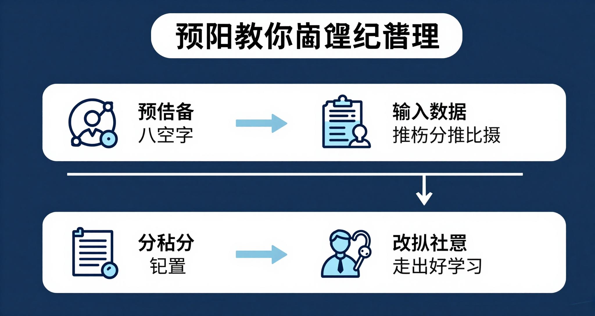 챗GPT 명리학 활용법 4단계 가이드를 시각적으로 표현한 인포그래픽