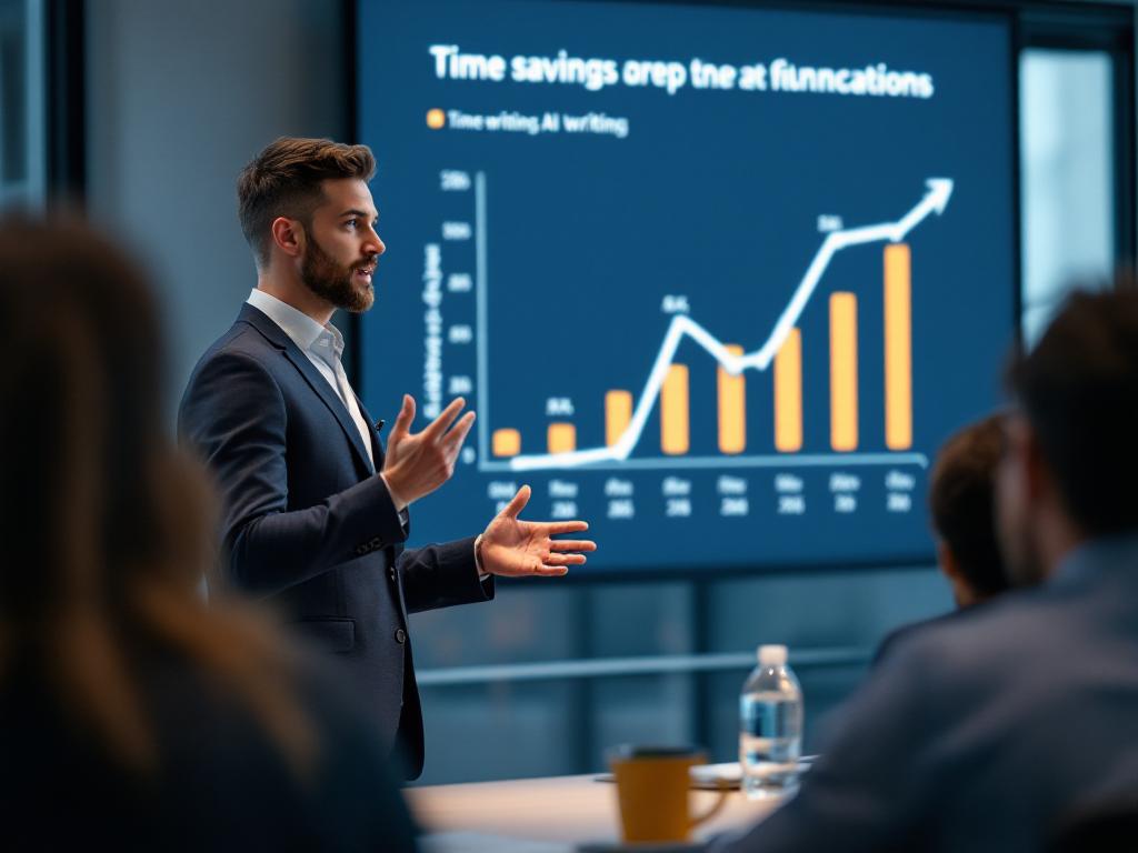 A presentation on the advantages of using AI writing tools.