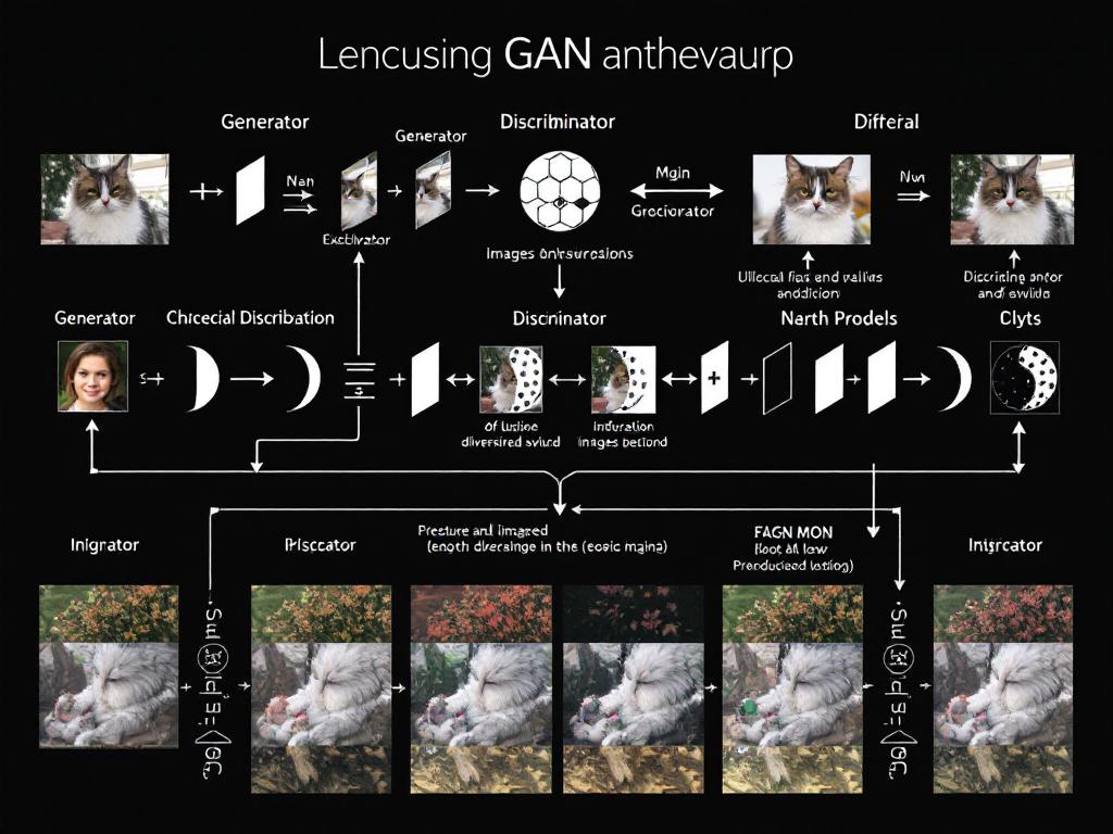 Visual explanation of GANs in AI image generation.