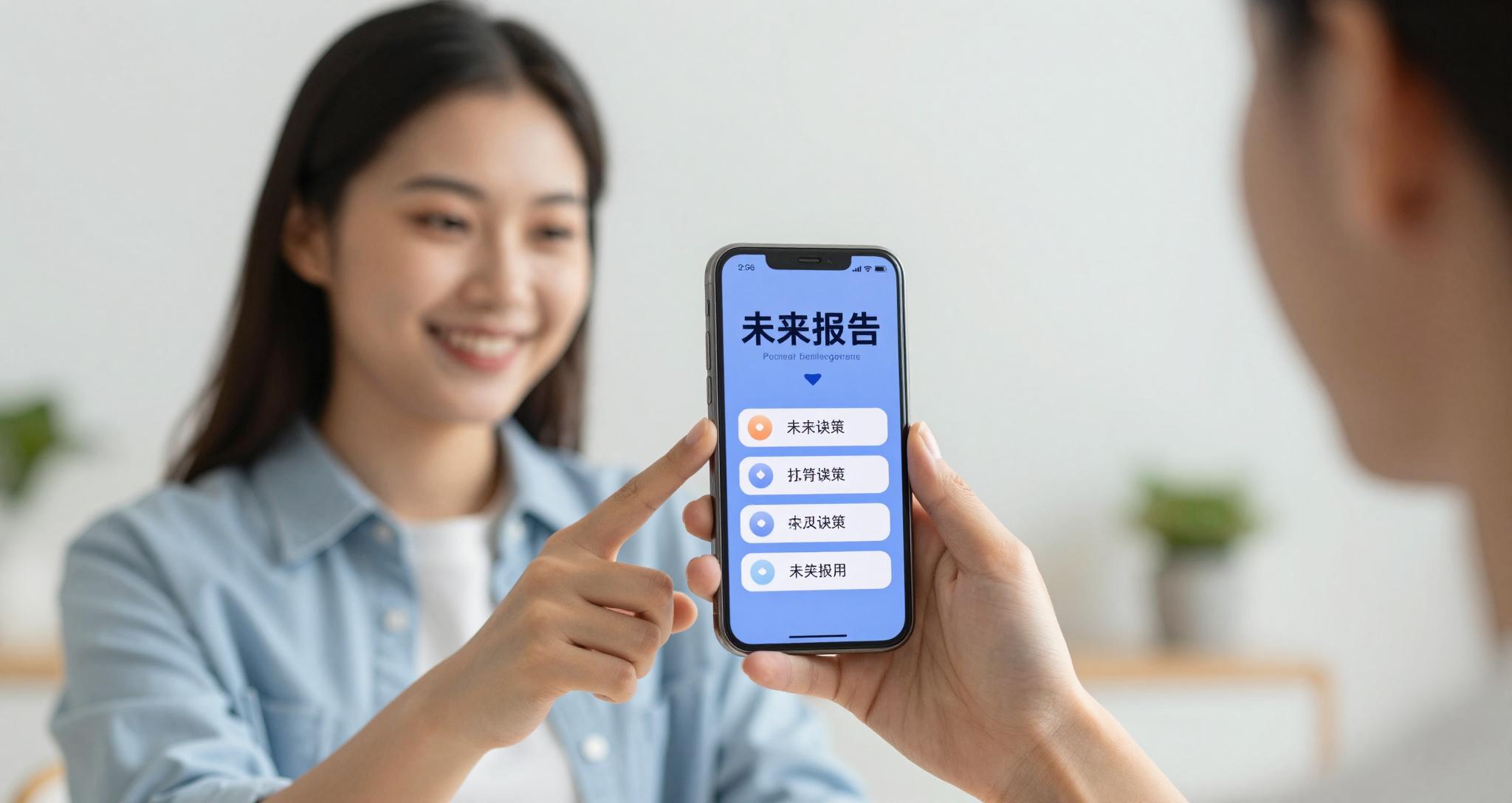 AI 사주팔자 서비스를 통해 내 운명의 흐름을 확인하고 자신감을 얻는 모습