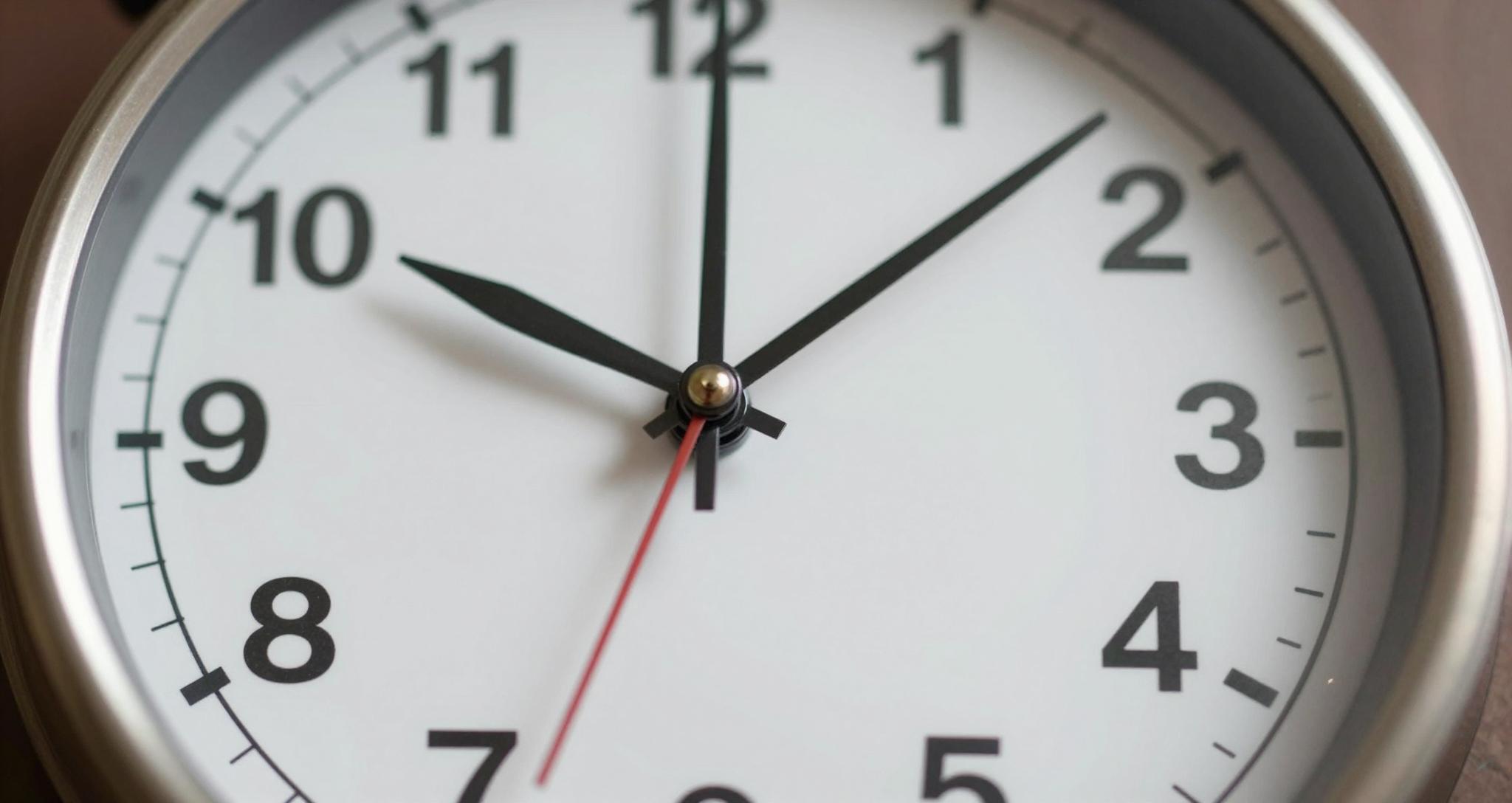 정확한 출생 시간의 중요성을 상징하는 시계와 달력 이미지