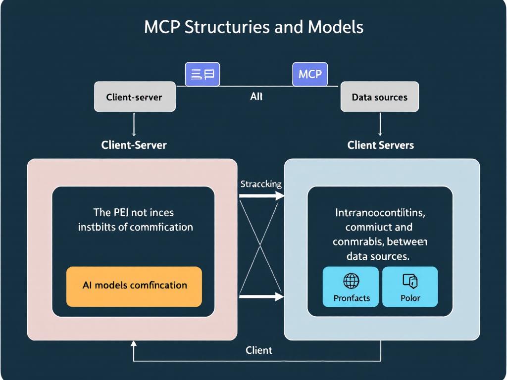 Diagram of MCP architecture highlighting client-server communication.