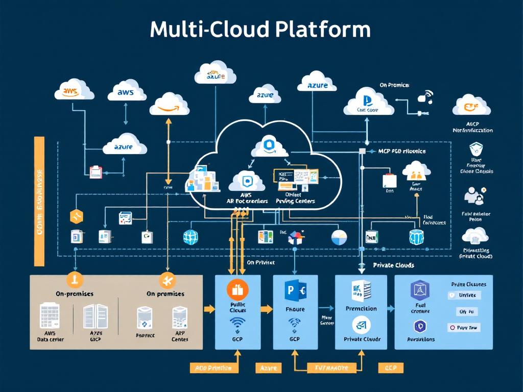 A modern architecture diagram depicting Multi-Cloud Platform integration for efficient IT resource management.
