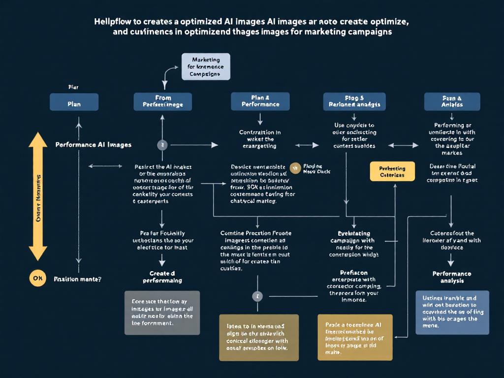 Workflow of AI image creation process in marketing.