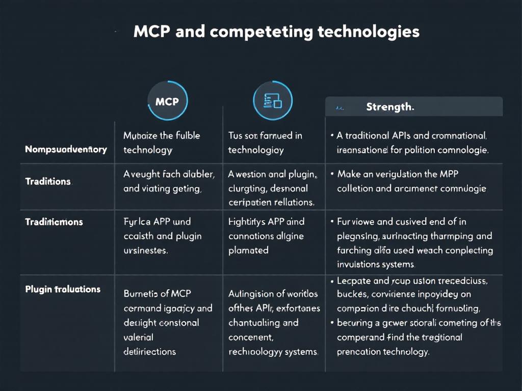 Comparison between MCP and other technologies.