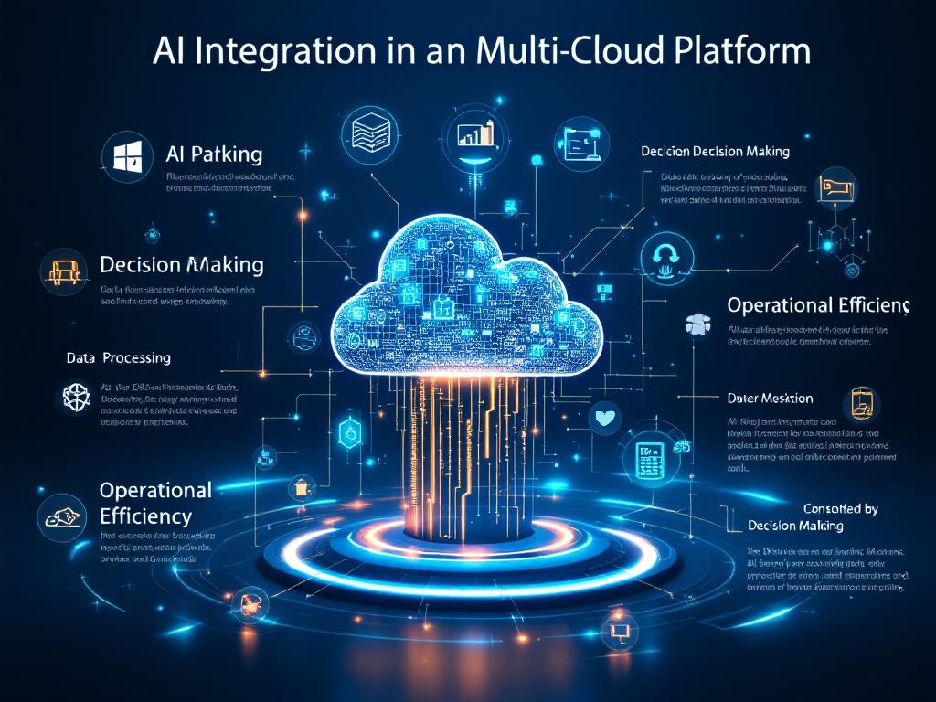 Visual highlighting the role of AI in advancing Multi-Cloud Platform capabilities.